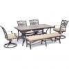 Hanover Monaco 6 pc. Patio Dining Set, Tan, MONDN6PCSW4BN-TAN