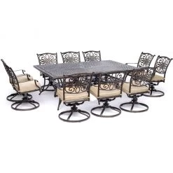 Hanover Traditions 11 Piece Dining Set in Tan, TRADDN11PCSW10