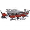 Hanover Traditions 11 pc. Dining Set, Red, TRADDN11PCSW10-RED 1 Hanover Traditions 11 pc. Dining Set, Red, TRADDN11PCSW10-RED -Hanover Sales 1375559