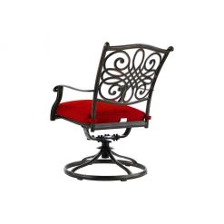 Hanover Traditions 3 pc. Swivel Bistro Set, Red, 30 in. Table, TRADDN3PCSWG-R -Hanover Sales 1375563 A11