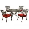 Hanover Traditions 5 pc. Dining Set, Red, TRADDN5PC-RED -Hanover Sales 1375575