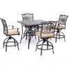 Hanover Traditions 5 pc. High-Dining Set, Tan, TRADDN5PCSQBR -Hanover Sales 1375576