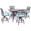 Hanover Traditions 5 pc. High-Dining Set, Blue, TRADDN5PCSQBR-B -Hanover Sales 1375577