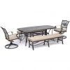 Hanover Traditions 5 pc. Patio Dining Set, Tan, TRADDN5PCSW2BN-TAN