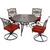 Hanover Traditions 5 pc. Dining Set, TRADDN5PCSW-RED -Hanover Sales 1375587