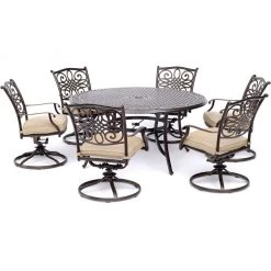 Hanover Traditions 7 Piece Dining Set in Tan, TRADDN7PCSWRD6
