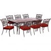 Hanover Traditions 9 pc. Dining Set, Red, TRADDN9PCG-RED -Hanover Sales 1375609