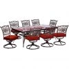 Hanover Traditions 9 pc. Dining Set, Red, TRADDN9PCSWG-RED -Hanover Sales 1375617