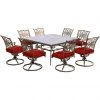 Hanover Traditions 9 pc. Dining Set, Red, TRADDN9PCSWSQG-RED 2 Hanover Traditions 9 pc. Dining Set, Red, TRADDN9PCSWSQG-RED -Hanover Sales 1375619