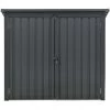 Hanover Galvanized Steel Trash Storage Shed, Dark Gray, HANBINSHD-GRY 2 Hanover Galvanized Steel Trash Storage Shed, Dark Gray, HANBINSHD-GRY -Hanover Sales 1456197