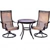 New! Hanover Monaco 3 pc. Bistro Set, MONDN3PCSWG