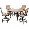 New! Hanover Monaco 5 pc. High-Dining Set with Tile-Top Table, MONDN5PCBR 2 New! Hanover Monaco 5 pc. High-Dining Set with Tile-Top Table, MONDN5PCBR -Hanover Sales 1684345