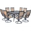 New! Hanover Monaco 9 pc. Dining Set with Eight Swivel Rockers and a Square Dining Table, MONDN9PCSWSQG 2 New! Hanover Monaco 9 pc. Dining Set with Eight Swivel Rockers and a Square Dining Table, MONDN9PCSWSQG -Hanover Sales 1684374