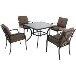 New! Hanover Palm Bay 5 pc. Dining Set, PALMBAYDN5PC-TAN