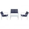 Hanover Naples 4 pc. Conversation Set, Navy, NAPLES4PC-WN -Hanover Sales 1684525