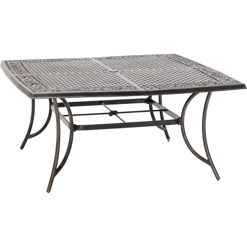 New! Hanover Fontana 9 pc. Outdoor Dining Set with 8 Sling Swivel Rockers and a Square Cast-Top Table, 60 in. Table, FNTDN9PCSWSQC 4 New! Hanover Fontana 9 pc. Outdoor Dining Set with 8 Sling Swivel Rockers and a Square Cast-Top Table, 60 in. Table, FNTDN9PCSWSQC - Image 2