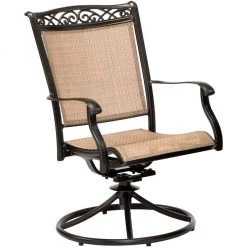 New! Hanover Fontana 9 pc. Outdoor Dining Set with 8 Sling Swivel Rockers and a Square Cast-Top Table, 60 in. Table, FNTDN9PCSWSQC 11 New! Hanover Fontana 9 pc. Outdoor Dining Set with 8 Sling Swivel Rockers and a Square Cast-Top Table, 60 in. Table, FNTDN9PCSWSQC -Hanover Sales 1684683 A2