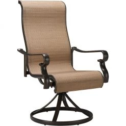 Hanover Brigantine 5 pc. Outdoor Dining Set with 4 Contoured-Sling Swivel Rockers and a 50 in. Round Cast Table, BRIGDN5PCSWRD 16 Hanover Brigantine 5 pc. Outdoor Dining Set with 4 Contoured-Sling Swivel Rockers and a 50 in. Round Cast Table, BRIGDN5PCSWRD -Hanover Sales 1684715 A2