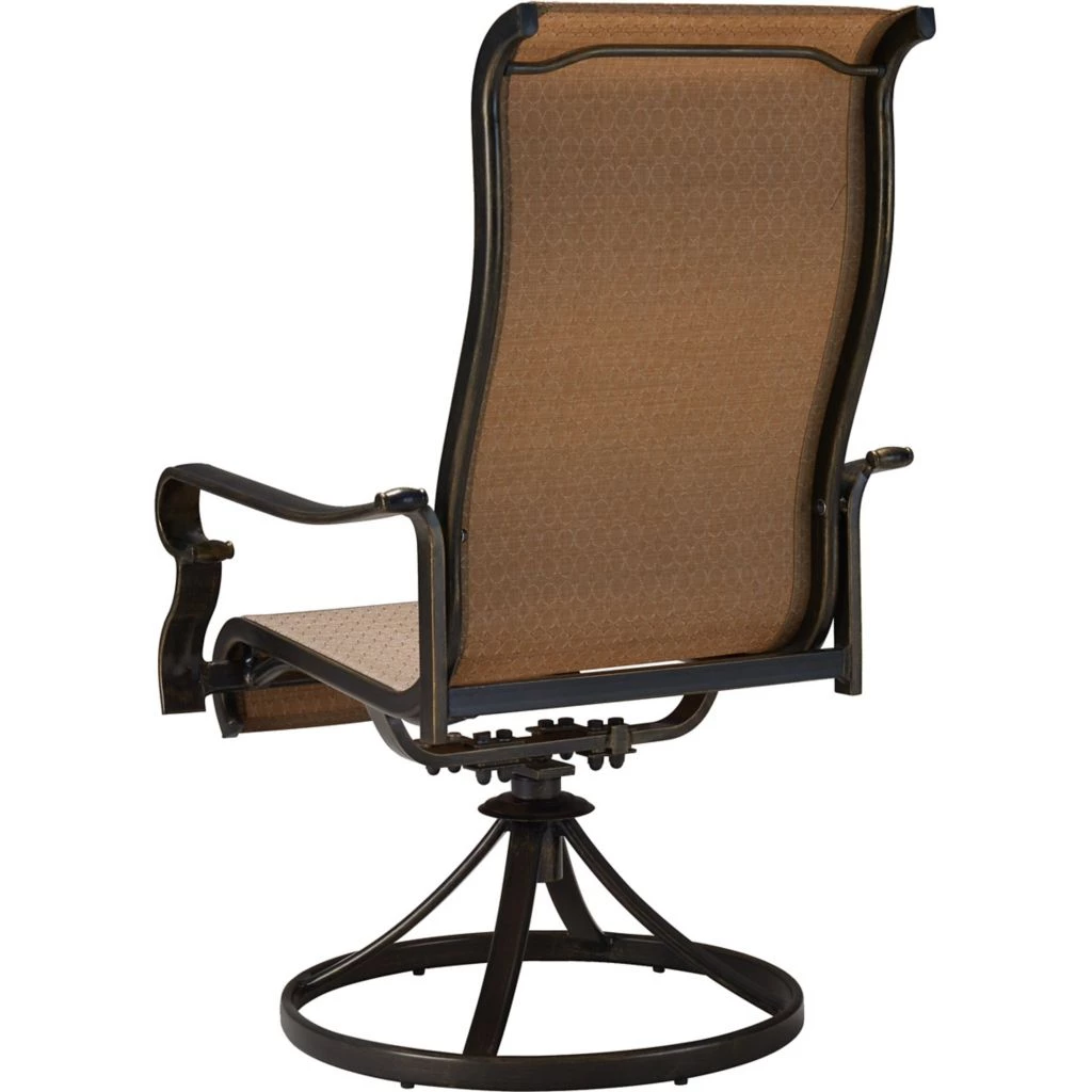 Hanover Brigantine 5 pc. Outdoor Dining Set with 4 Contoured-Sling Swivel Rockers and a 50 in. Round Cast Table, BRIGDN5PCSWRD 7 Hanover Brigantine 5 pc. Outdoor Dining Set with 4 Contoured-Sling Swivel Rockers and a 50 in. Round Cast Table, BRIGDN5PCSWRD - Image 5