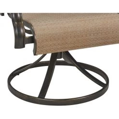 Hanover Brigantine 5 pc. Outdoor Dining Set with 4 Contoured-Sling Swivel Rockers and a 50 in. Round Cast Table, BRIGDN5PCSWRD 18 Hanover Brigantine 5 pc. Outdoor Dining Set with 4 Contoured-Sling Swivel Rockers and a 50 in. Round Cast Table, BRIGDN5PCSWRD -Hanover Sales 1684715 A4