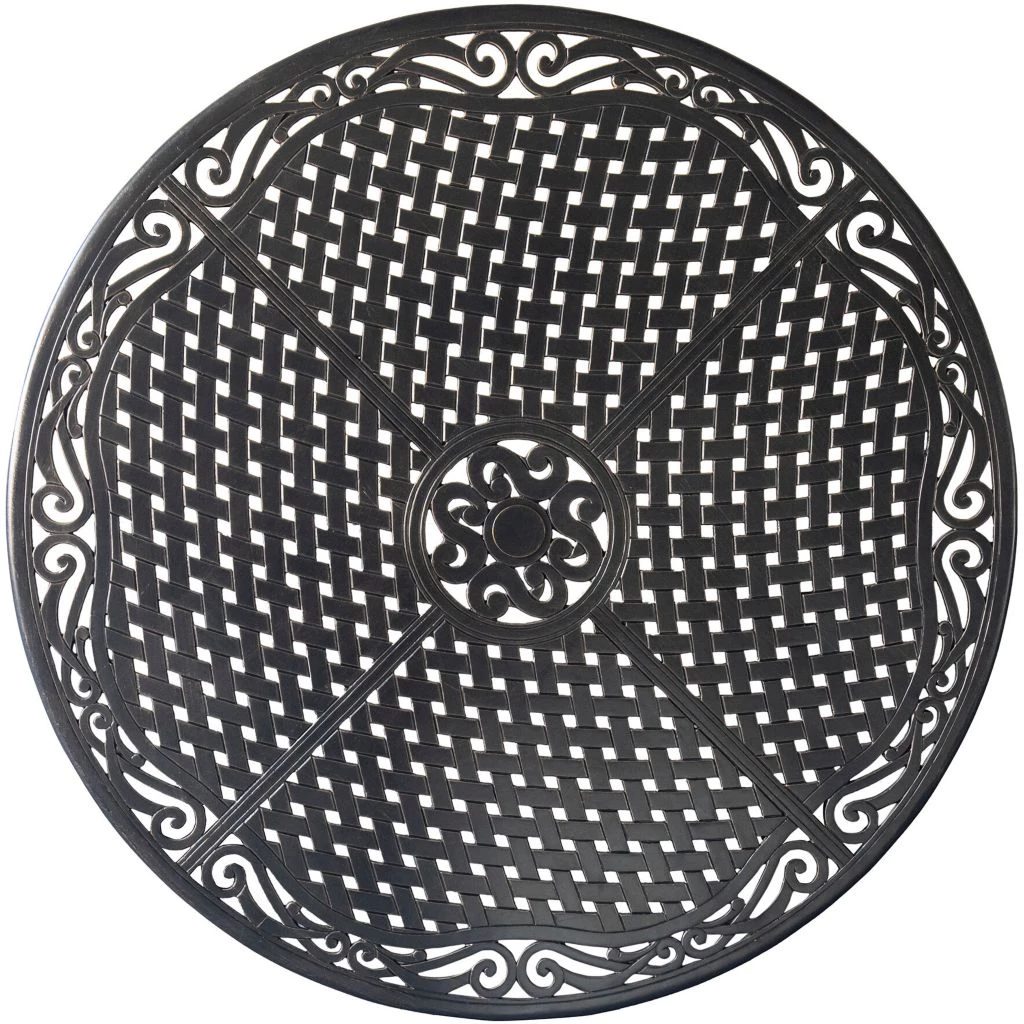 Hanover Brigantine 5 pc. Outdoor Dining Set with 4 Contoured-Sling Swivel Rockers and a 50 in. Round Cast Table, BRIGDN5PCSWRD 10 Hanover Brigantine 5 pc. Outdoor Dining Set with 4 Contoured-Sling Swivel Rockers and a 50 in. Round Cast Table, BRIGDN5PCSWRD - Image 8