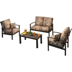 Hanover Cedar Ranch 4 pc. Set with 2 Camo Chairs, Loveseat, and Coffee Table, CDRNCH4PC-CMO