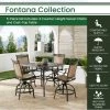 Hanover Fontana 5 pc. High-Dining Set with 4 Counter-Height Swivel Chairs and 42 in. x 42 in. Cast-Top Table, FNTDN5PCPSQBR -Hanover Sales 1715026