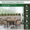Hanover Fontana 7 pc. Outdoor Dining Set with 6 Sling Chairs and a 60 in. Tile-Top Table, FNTDN7PCRDTN -Hanover Sales 1715032