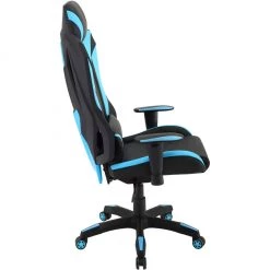 Hanover Commando Ergonomic High-Back Gaming Chair, Black and Electric Blue, Adjustable Gas Lift Seating, Lumbar Support, HGC0103 -Hanover Sales 1718222 A2