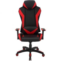 Hanover Commando Ergonomic High-Back Gaming Chair in Black and Red with Adjustable Gas Lift Seating and Lumbar Support, HGC0105