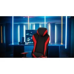 Hanover Commando Ergonomic High-Back Gaming Chair in Black and Red with Adjustable Gas Lift Seating and Lumbar Support, HGC0105 -Hanover Sales 1718224 A7
