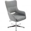 Hanover Carlton Wingback Stationary Office Chair in Gray with Chrome Base, HOC0007 -Hanover Sales 1718229