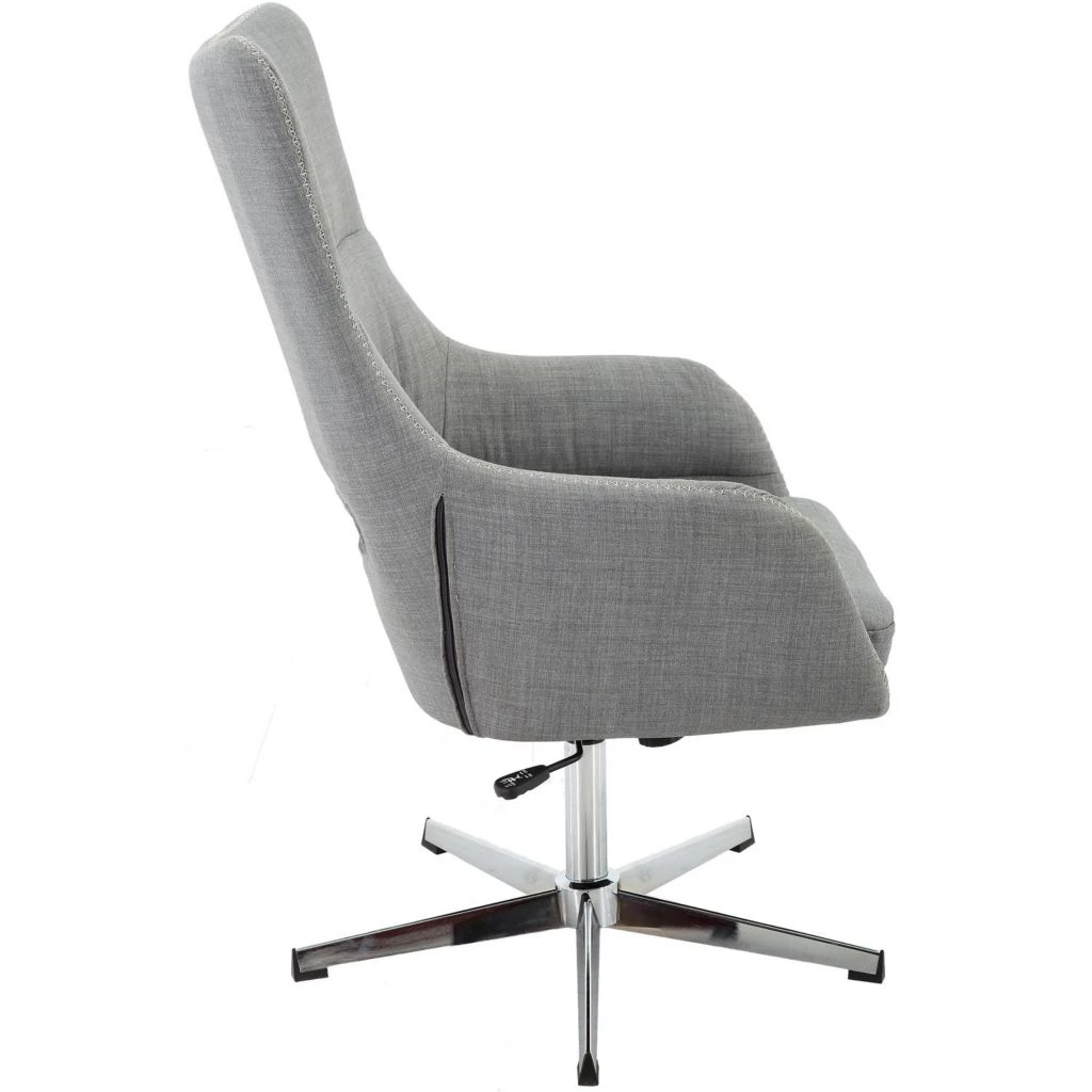 Hanover Carlton Wingback Stationary Office Chair in Gray with Chrome Base, HOC0007 5 Hanover Carlton Wingback Stationary Office Chair in Gray with Chrome Base, HOC0007 - Image 3