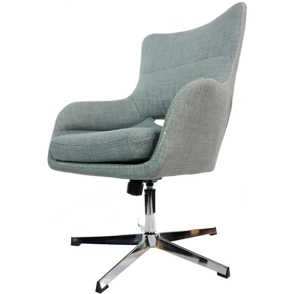 Hanover Carlton Wingback Stationary Office Chair in Gray with Chrome Base, HOC0007 6 Hanover Carlton Wingback Stationary Office Chair in Gray with Chrome Base, HOC0007 - Image 4