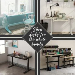 Hanover 27 in. Wide Electric Sit or Stand Gaming Desk with Adjustable Heights, HGD0504-BLK -Hanover Sales 1718242 A4