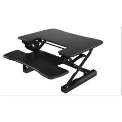 Hanover 27 in. Wide Black Tabletop Sit or Stand Lift Desk with Adjustable Height for Offices, Schools, and Writing Stations -Hanover Sales 1718244 A2