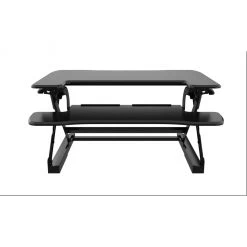 Hanover 35 in. Wide Black Tabletop Sit or Stand Lift Desk with Adjustable Height for Offices, Schools, and Writing Stations -Hanover Sales 1718246 A5