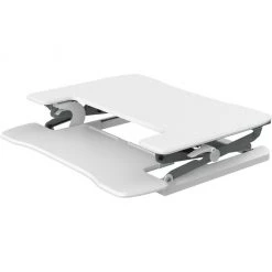 Hanover 23 in. Wide White Tabletop Sit or Stand Lift Desk with Adjustable Height for Offices, Schools, & Writing Stations