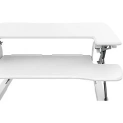 Hanover 23 in. Wide White Tabletop Sit or Stand Lift Desk with Adjustable Height for Offices, Schools, & Writing Stations -Hanover Sales 1718247 A4
