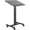 Hanover 21 in. Wide Black Rolling Desk with Adjustable Height and Bag Hook, HSD0408-BLK -Hanover Sales 1718248