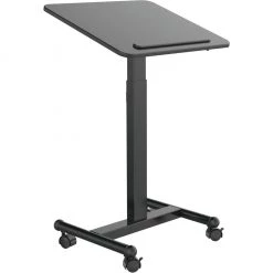 Hanover 21 in. Wide Black Rolling Desk with Adjustable Height and Bag Hook, HSD0408-BLK