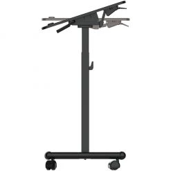 Hanover 21 in. Wide Black Rolling Desk with Adjustable Height and Bag Hook, HSD0408-BLK -Hanover Sales 1718248 A6
