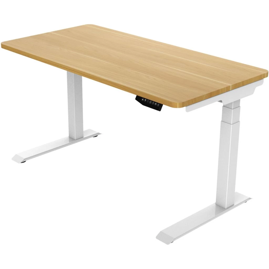 Hanover 55 in. Assembled Sit or Stand Electric Desk with Adjustable and Programmable Heights, Natural, HSD0421-NAT 3 Hanover 55 in. Assembled Sit or Stand Electric Desk with Adjustable and Programmable Heights, Natural, HSD0421-NAT