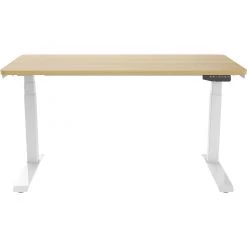 Hanover 55 in. Assembled Sit or Stand Electric Desk with Adjustable and Programmable Heights, Natural, HSD0421-NAT 16 Hanover 55 in. Assembled Sit or Stand Electric Desk with Adjustable and Programmable Heights, Natural, HSD0421-NAT -Hanover Sales 1718252 A6