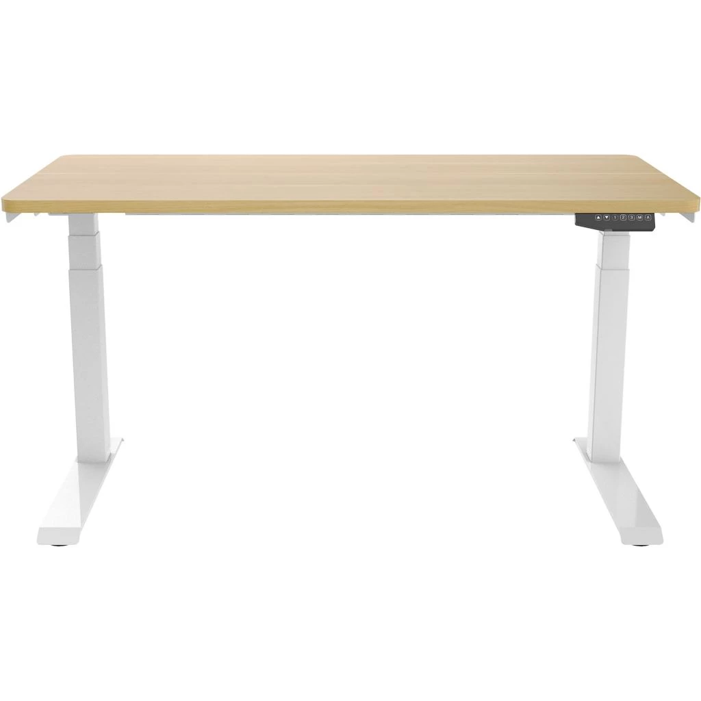 Hanover 55 in. Assembled Sit or Stand Electric Desk with Adjustable and Programmable Heights, Natural, HSD0421-NAT 9 Hanover 55 in. Assembled Sit or Stand Electric Desk with Adjustable and Programmable Heights, Natural, HSD0421-NAT - Image 7
