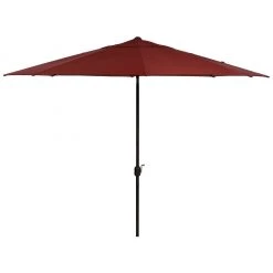 Hanover Montclair 11 ft. Market Outdoor Umbrella in Chili Red, MCLRUMB11-CHL