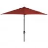 Hanover Montclair 9 ft. Market Outdoor Umbrella in Chili Red, MCLRUMB9-CHL