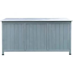 Hanover Outdoor Wooden Storage Box in Gray for Patio Cushions, 4 ft. x 2 ft. x 2 ft., HANWS0105-GRY