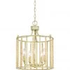 New! Hanover Calliope Semi-Flush Ceiling Light, Antique Cream Metal Finish & Natural Wood Beading, Hardwire Installation Only 1 New! Hanover Calliope Semi-Flush Ceiling Light, Antique Cream Metal Finish & Natural Wood Beading, Hardwire Installation Only -Hanover Sales 1982376
